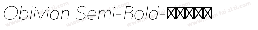 Oblivian Semi-Bold字体转换